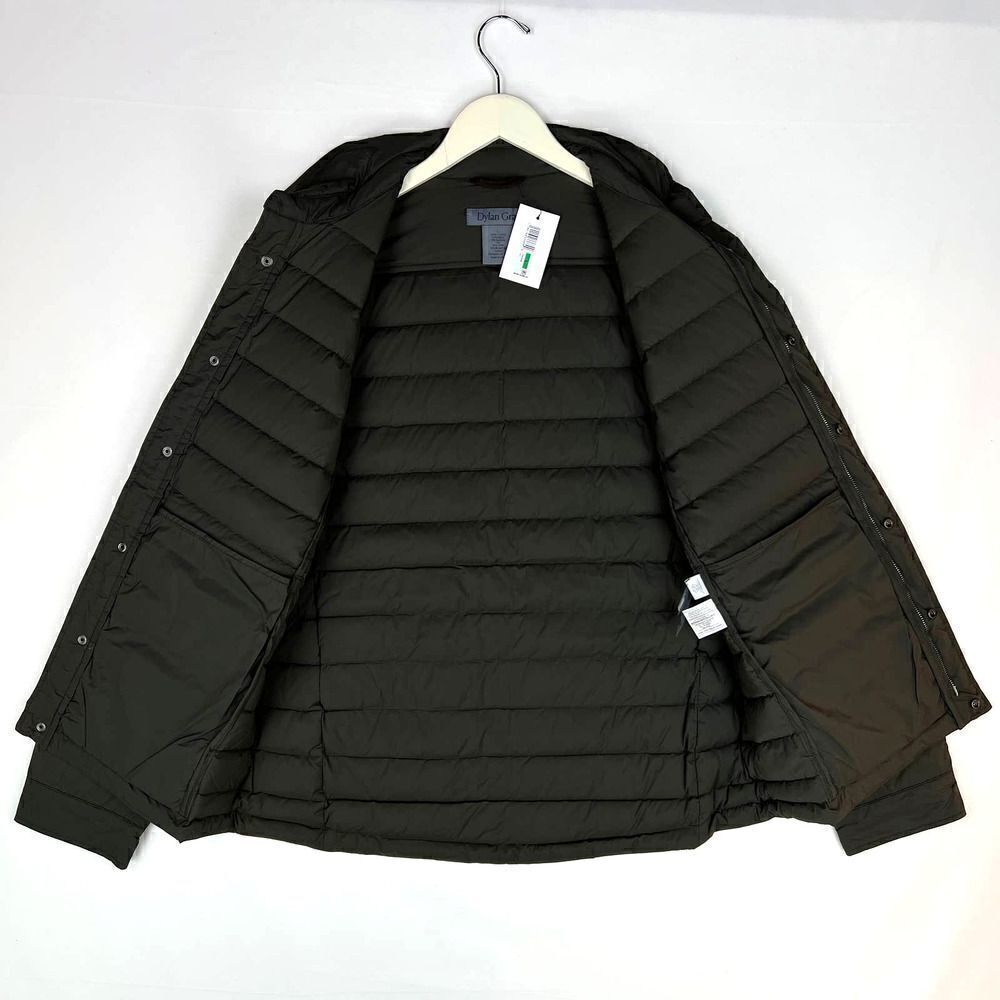 Dylan Gray Men Olive Green Shift Down Full-Zip Quilted Winter Puffer Jacket US L - Picture 2 of 13
